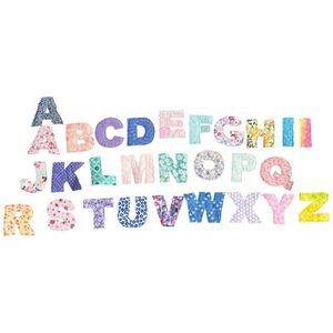 Fabric Alphabet Letters Learning Set of 26 Quilted Colorful Handmade Fabric ABCs